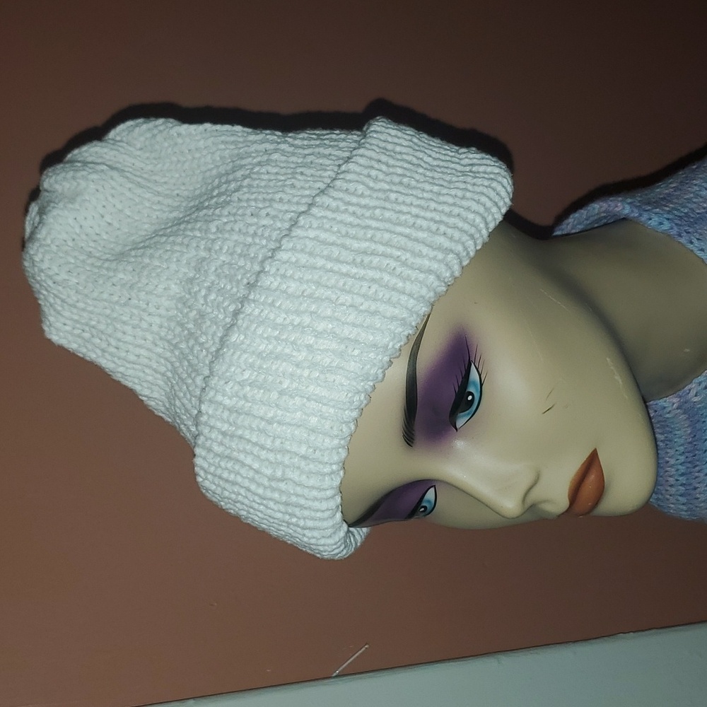 Handmade Knit Beanie / Knitted Stocking Cap